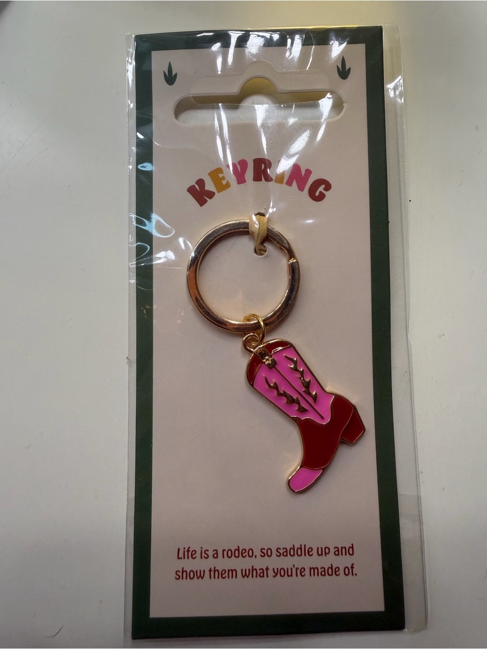 Cowgirl rodeo Keychain new in package